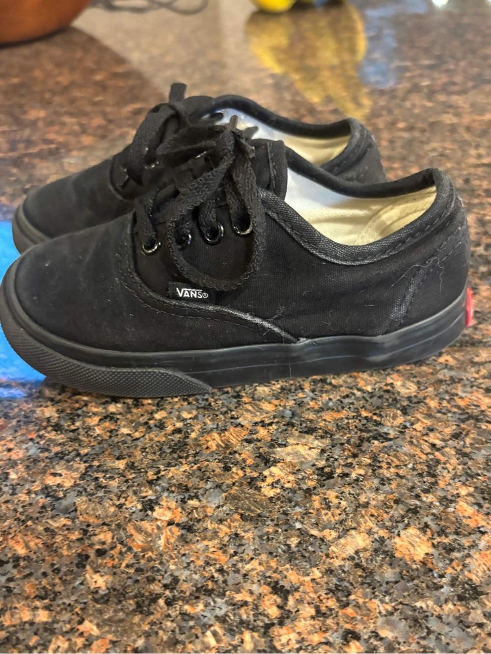 Vans Kids Black Canvas Lace-Up Sneakers